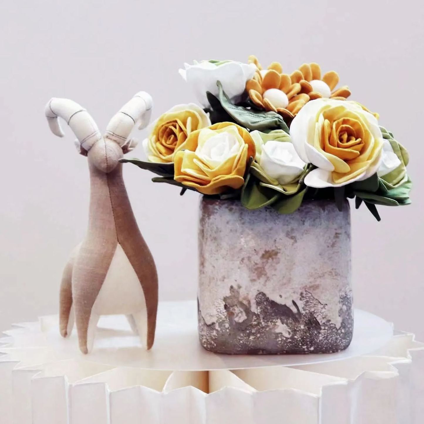 Romantic Simulation flowers Snow Mountain Rose diy vintage floral cotton fabric roses
