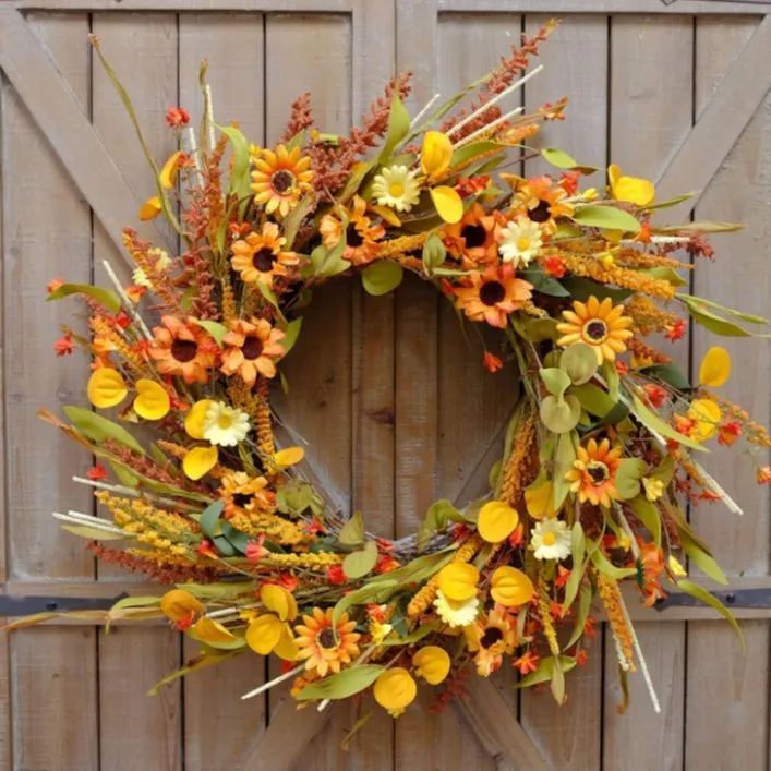 Autumn Harvest Floral Wreath