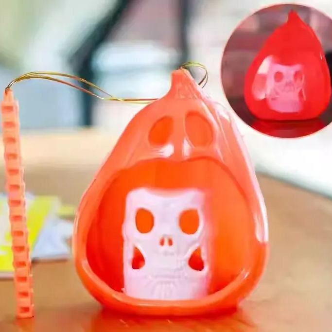 Handmade DIY Halloween Gift Pumpkin Lantern Decorations Children's Portable Luminous Lanterns Kits 3pcs