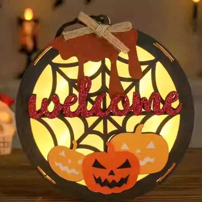 Handmade DIY Halloween Gift Pumpkin Lantern Decorations Children's Portable Luminous Lanterns Kits 3pcs