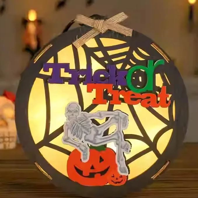 Handmade DIY Halloween Gift Pumpkin Lantern Decorations Children's Portable Luminous Lanterns Kits 3pcs