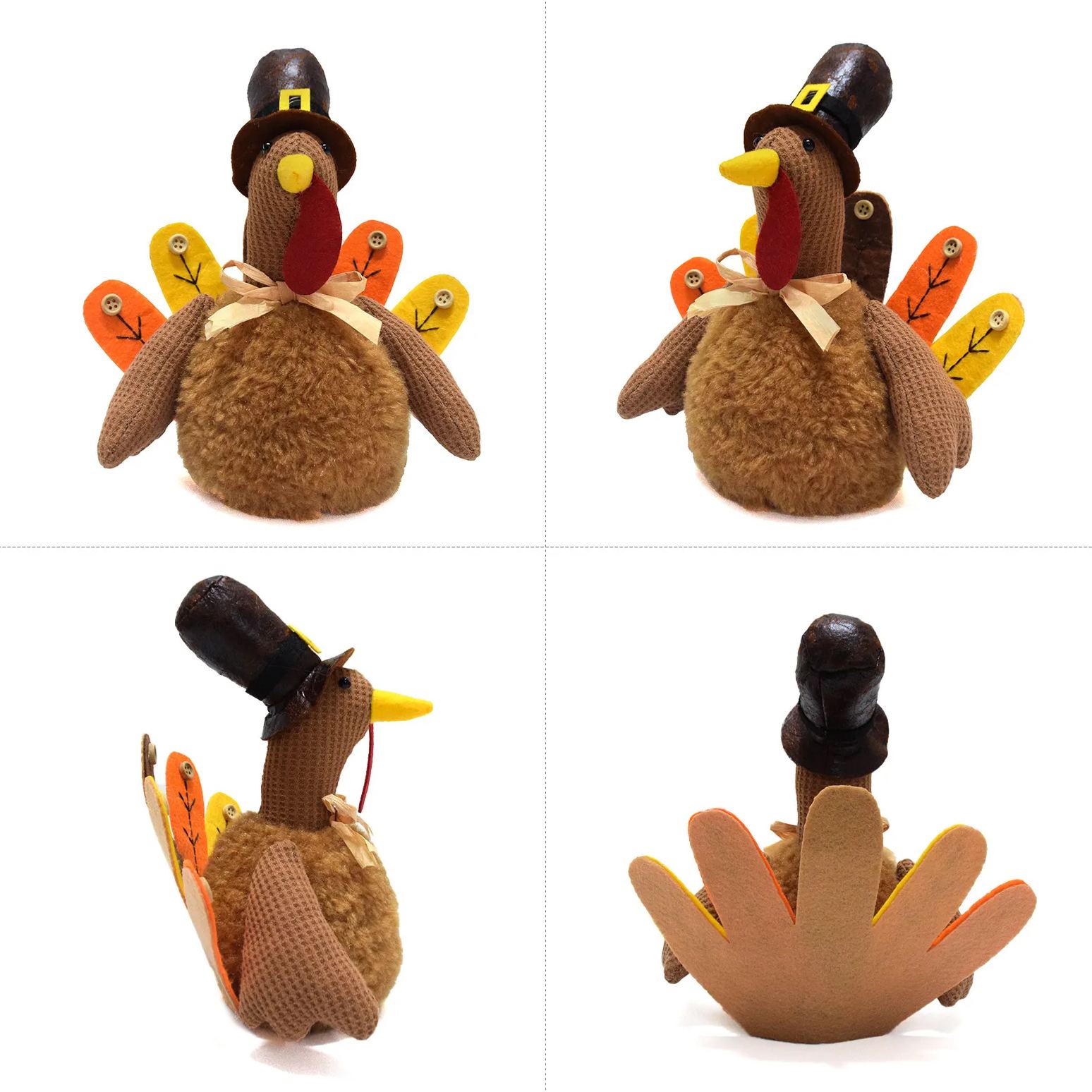 Turkey Stuffed Animal Doll Autumn Harvest House and Room Table Decor 