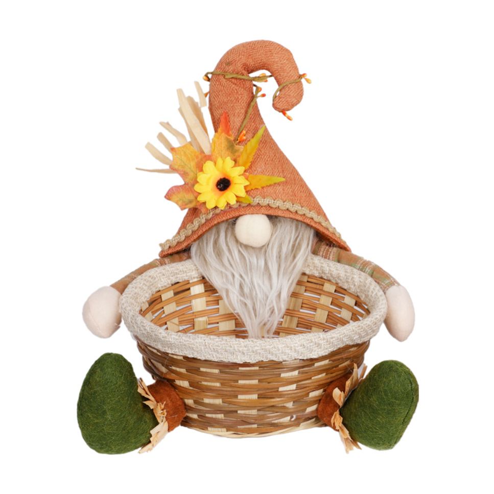 Handwoven Harvest Festival Candy Basket Couple 2 Pack 
