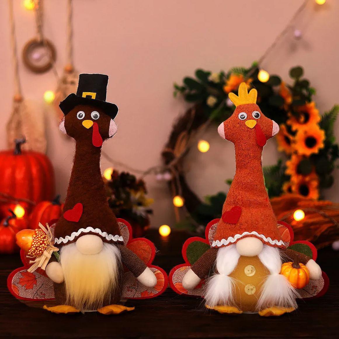 Plush Turkey Doll Kit Luminous  Couple 2 Pack