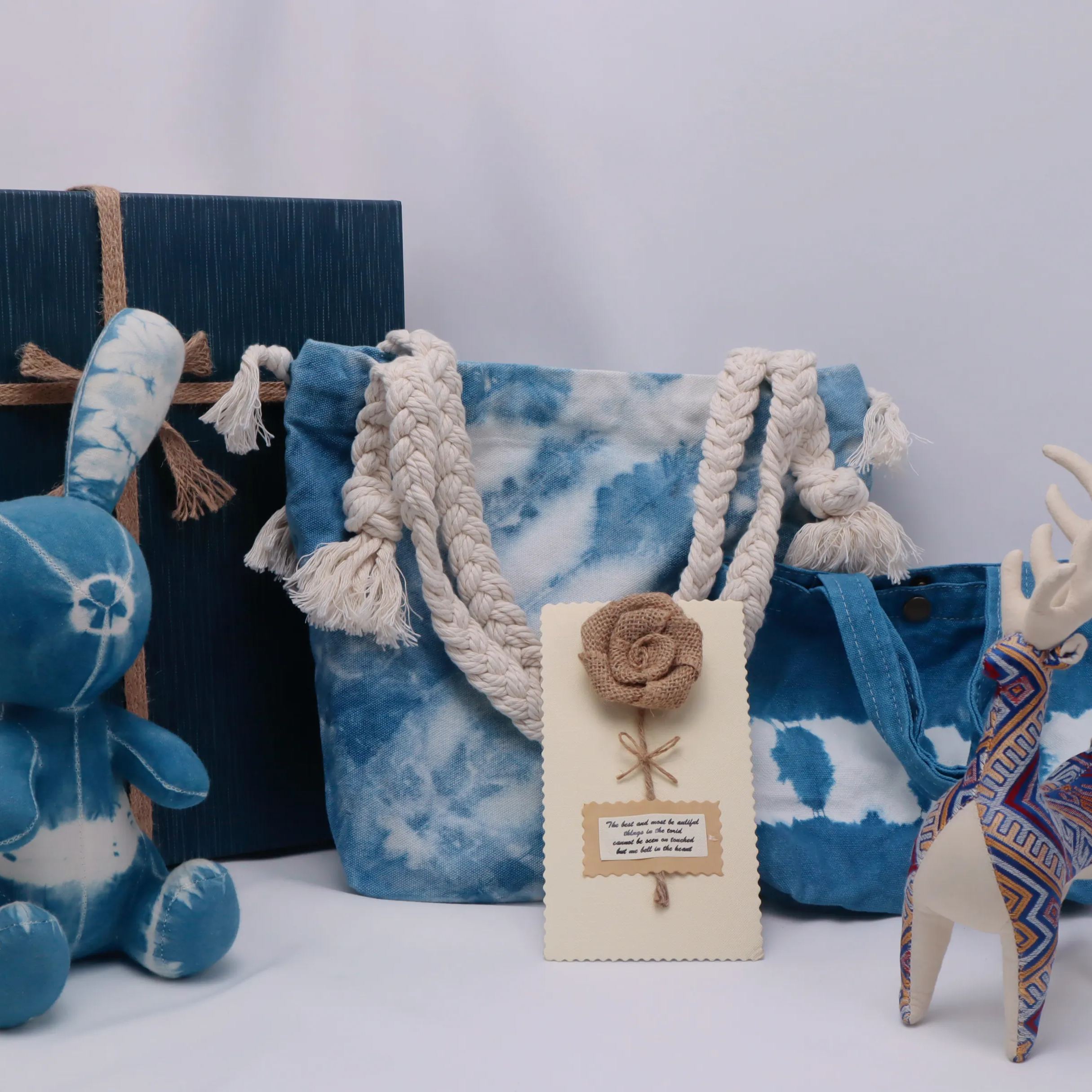 Rabbit Doll Tie Dye Tote Bags Deer Doll