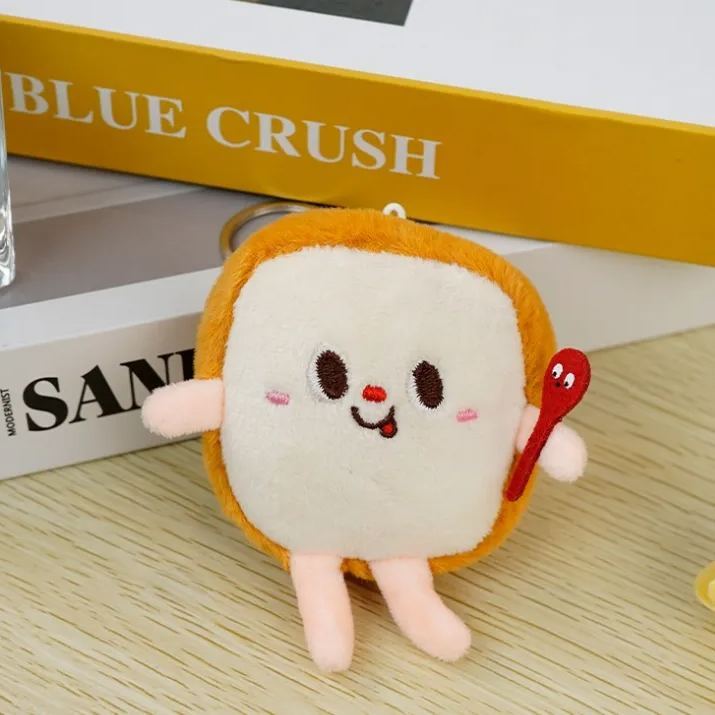 Fast food series plush pendant hamburger hot dog chicken leg doll boutique doll keychain accessories