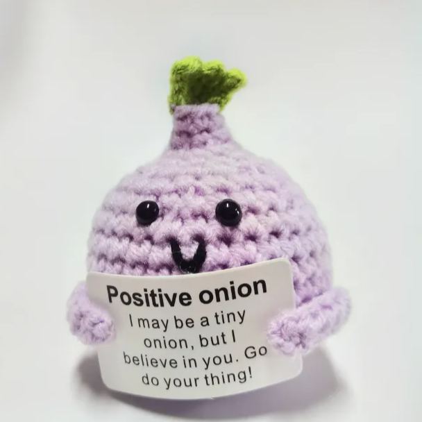 Crochet Realistic Food Ornament Adorable Handmade Food - themed Decor Positive message Pendant for Bag