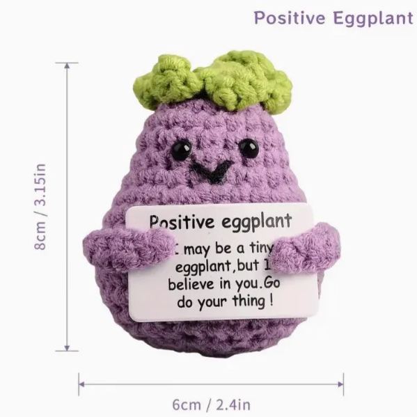 Crochet Realistic Food Ornament Adorable Handmade Food - themed Decor Positive message Pendant for Bag