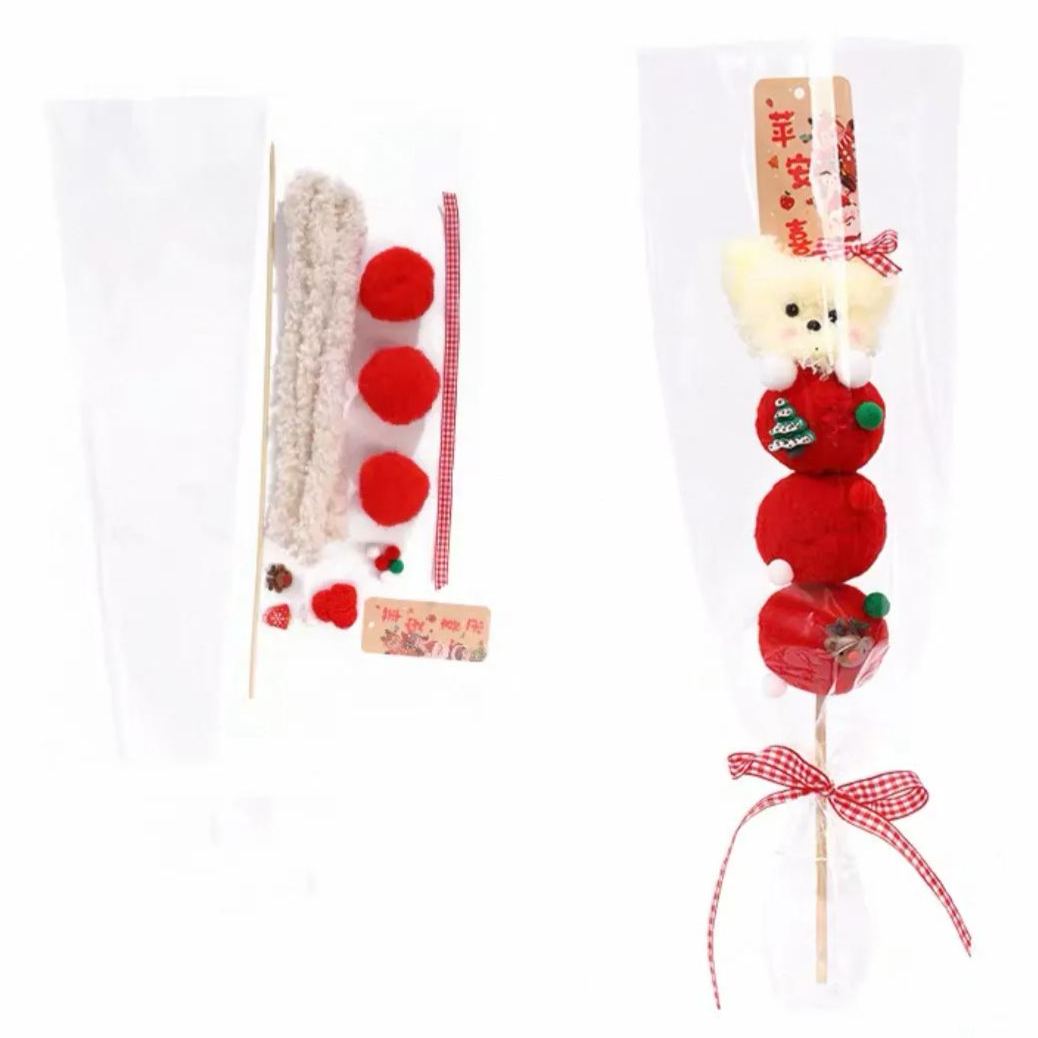 Handmade Christmas Puppy Tree Candied Haw Bouquet Creative Gift  Stuffed Animals