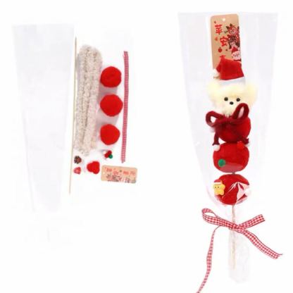 Handmade Christmas Puppy Tree Candied Haw Bouquet Creative Gift  Stuffed Animals