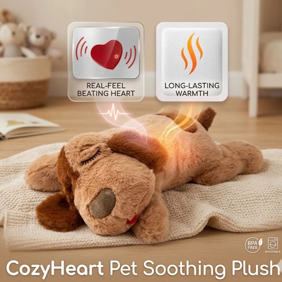 SleepEase Puppy Heartbeat Toy Dog Anxiety Relief Sleep Aid