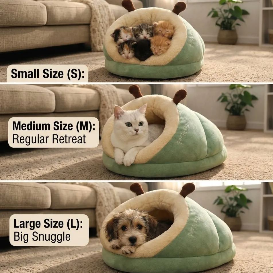 Cozy Green Fluffy Slipper-Shaped Pet Bed for Dogs and Cats