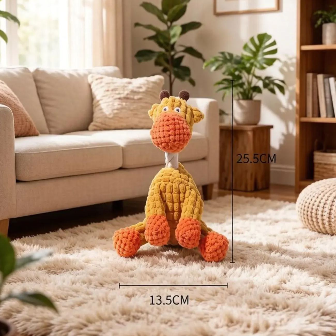 Dog Toy for Aggressive Chewers, Durable Plush Squeaky Interactive Puppy Chew Toy, 6 Colors Cute Animal Pet Toy, Dog Gift for Dog Lovers