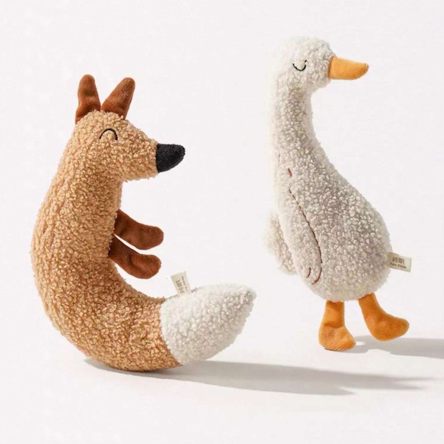 Cat Toy Fox and Goose Plush Toy,Soft Interactive Catnip Toy for Cats Kittens Cozy,Pet Toy Cat Gift for Cat Lovers