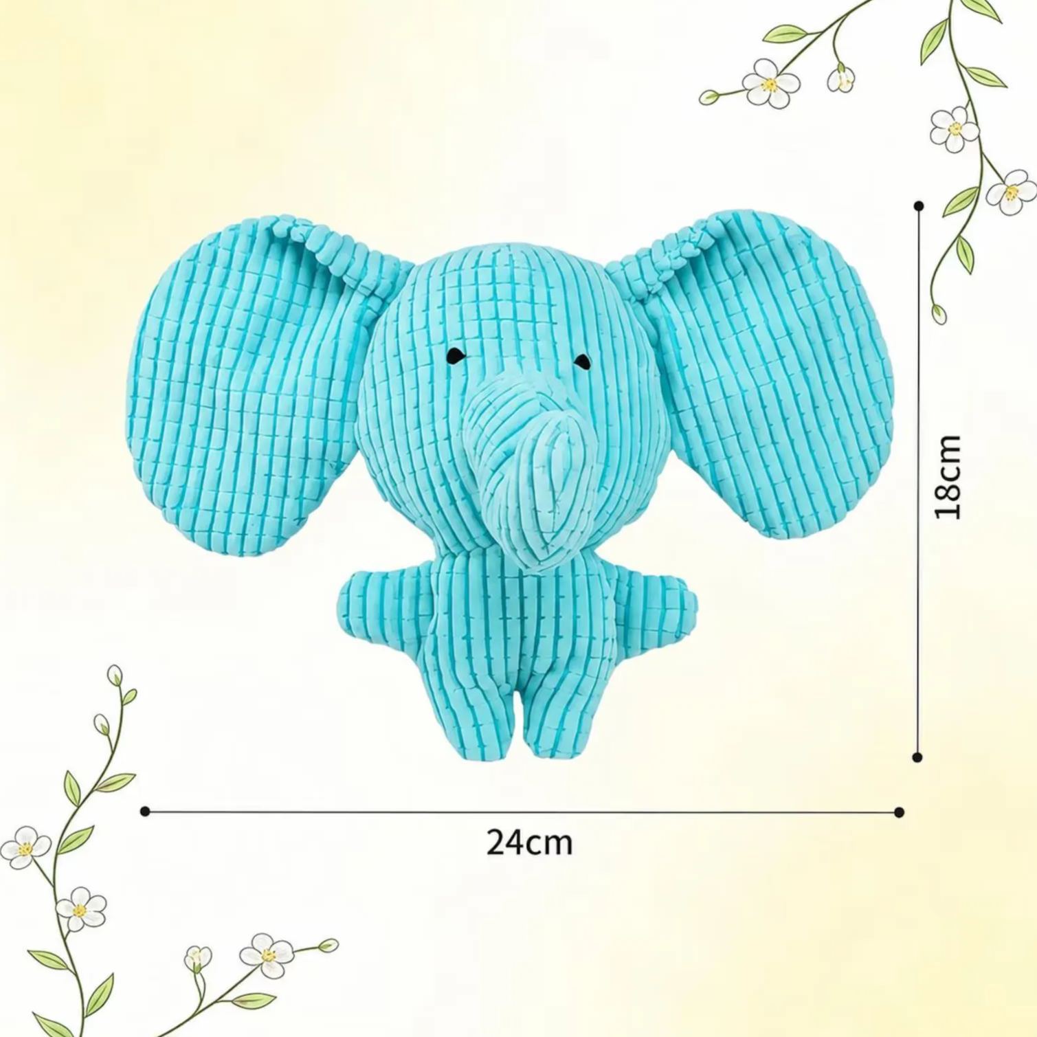 Personalized Elephant Dog Toy with Custom Name, Plush Squeaky Puppy Toy for Small Medium Dogs, Soft Interactive Dog Toy