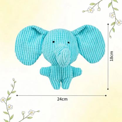 Personalized Elephant Dog Toy with Custom Name, Plush Squeaky Puppy Toy for Small Medium Dogs, Soft Interactive Dog Toy