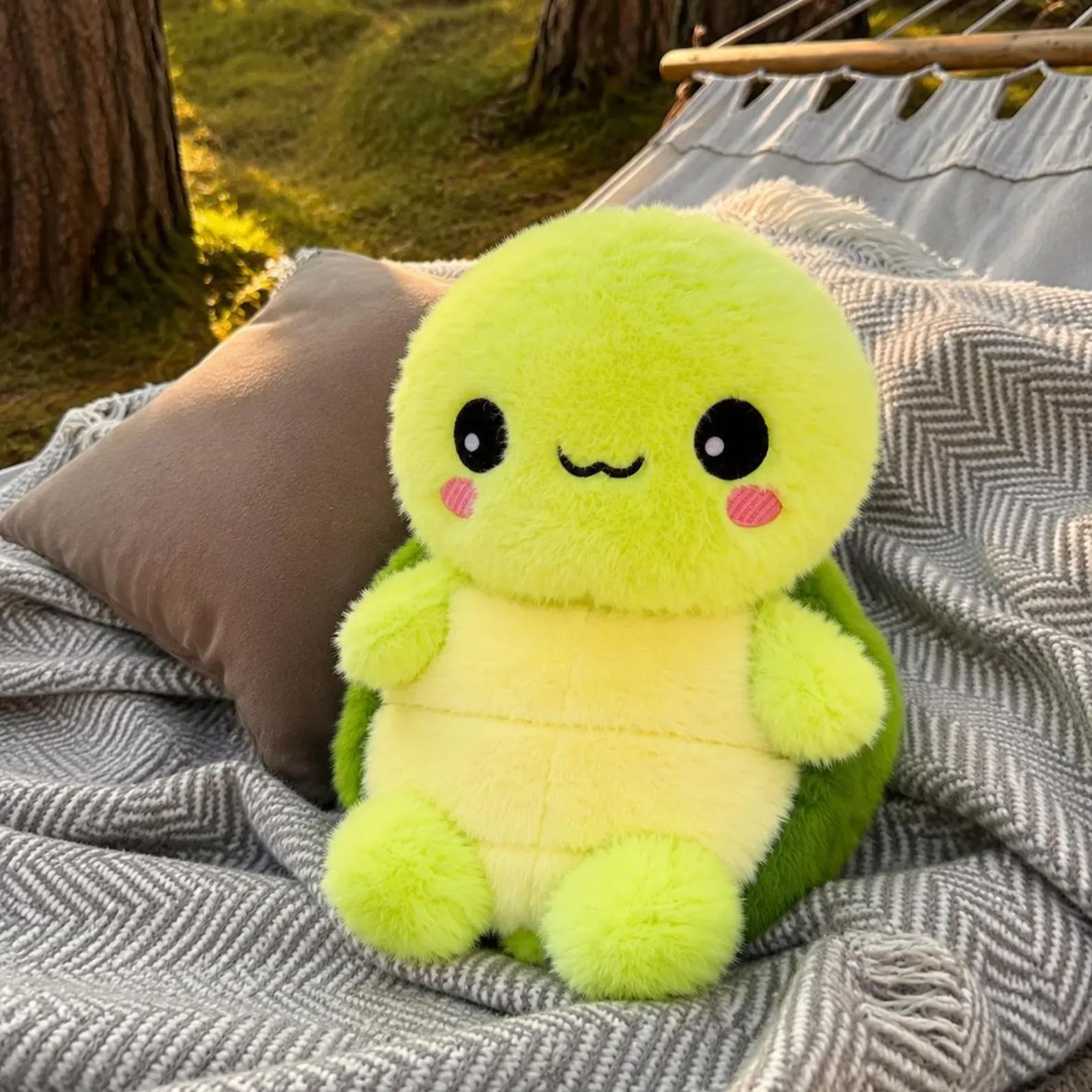 Handmade Plushies Turtle Toy, Custom Stuffed Animal Doll, Cute Plushie Gifts for Kids, Friends, Family and Pet Lovers, Green