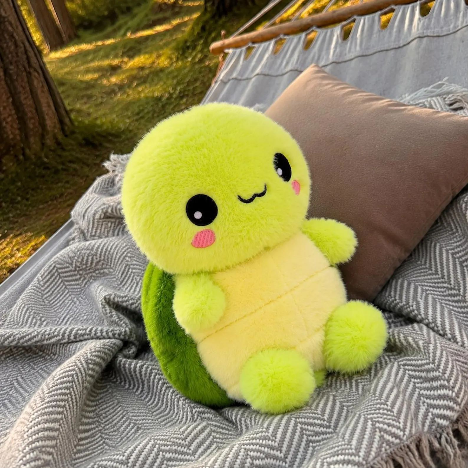 Handmade Plushies Turtle Toy, Custom Stuffed Animal Doll, Cute Plushie Gifts for Kids, Friends, Family and Pet Lovers, Green