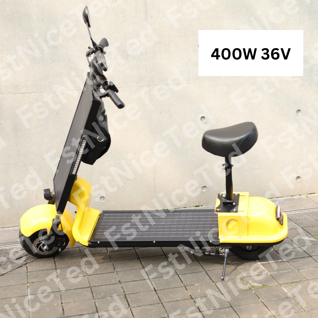 400W 36V - Solar Powered Electric E-Scooter With 2 Solar Panels 2024 Model