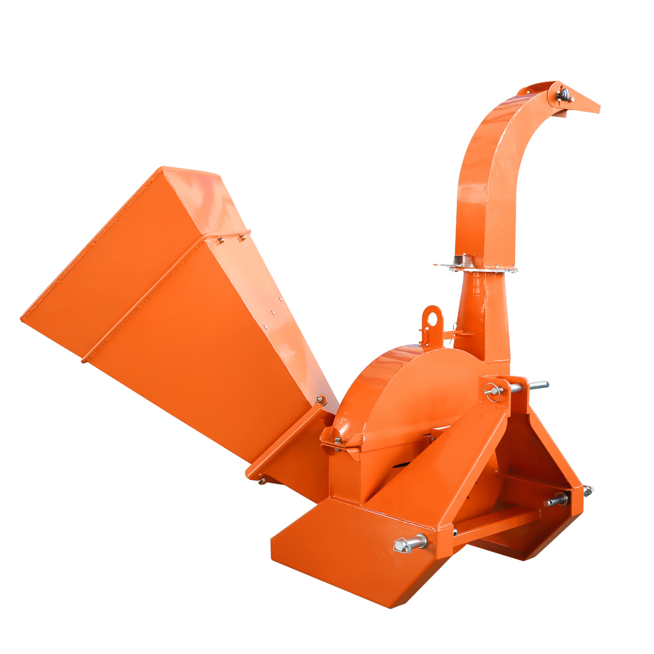 QEEKA BX42S 4-Inch Capacity PTO Wood Chipper,3-Point Tractor Attachment for Compact Tractors Under 45 HP，Orange