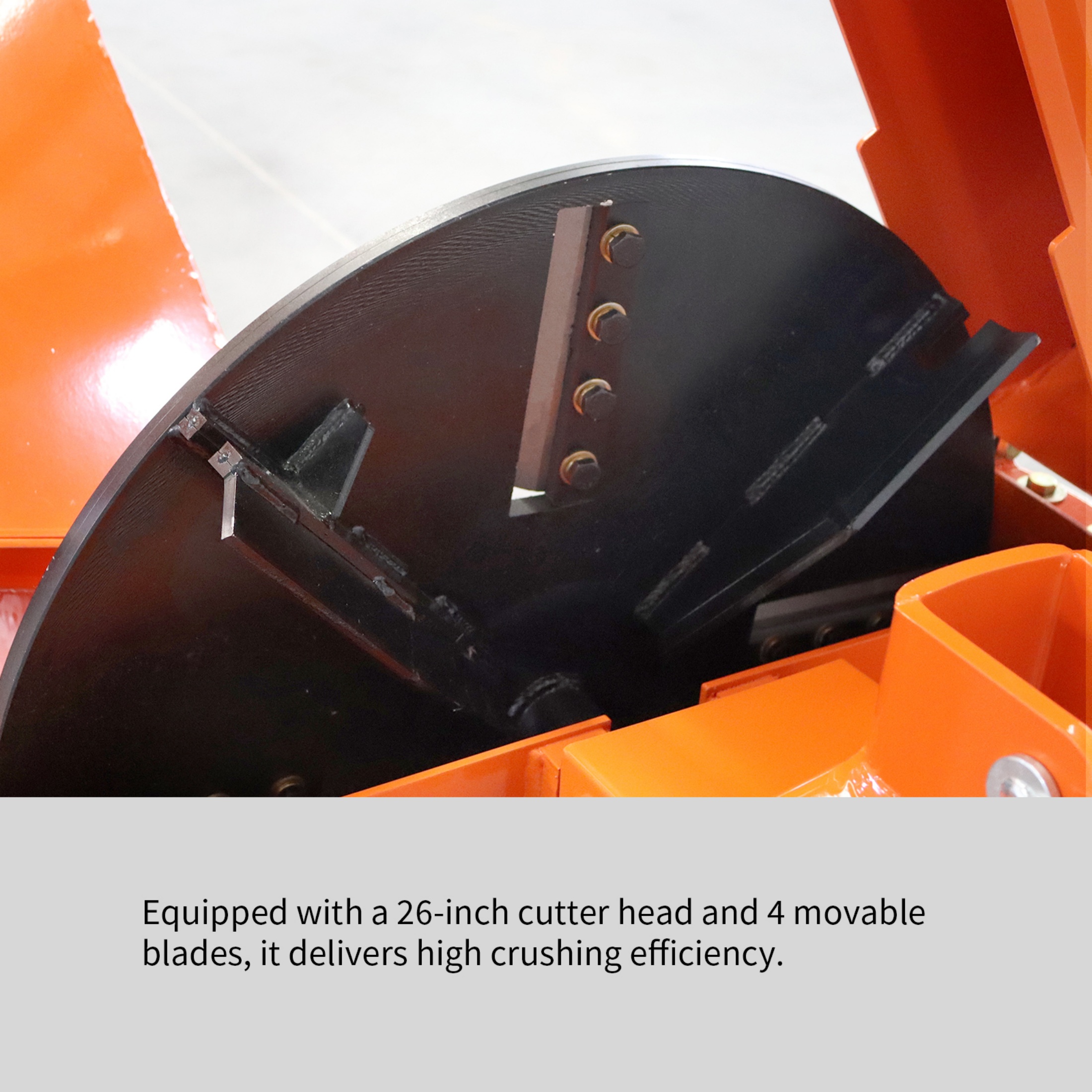 QEEKA BX42S 4-Inch Capacity PTO Wood Chipper,3-Point Tractor Attachment for Compact Tractors Under 45 HP，Orange