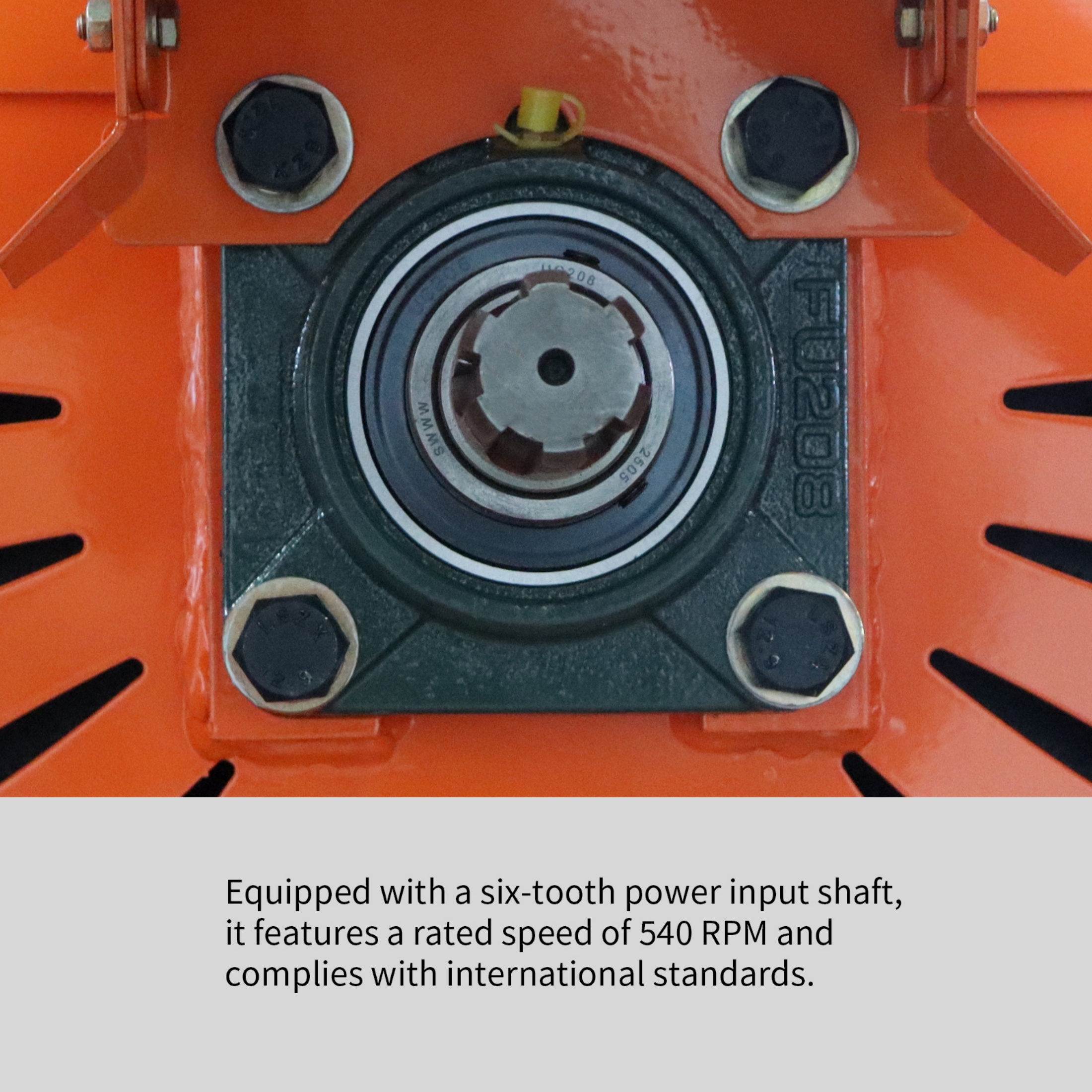 QEEKA BX42S 4-Inch Capacity PTO Wood Chipper,3-Point Tractor Attachment for Compact Tractors Under 45 HP，Orange