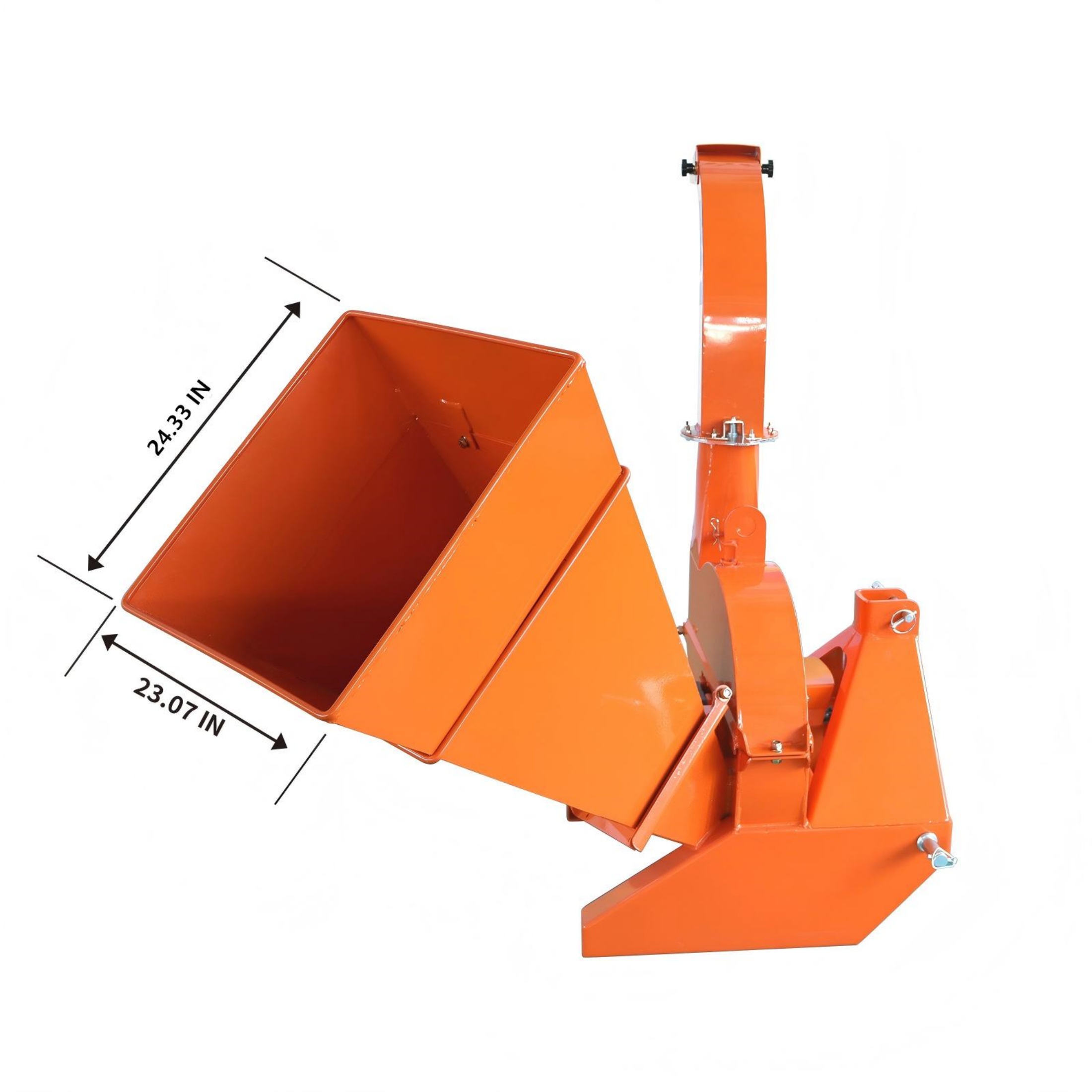 QEEKA BX42S 4-Inch Capacity PTO Wood Chipper,3-Point Tractor Attachment for Compact Tractors Under 45 HP，Orange