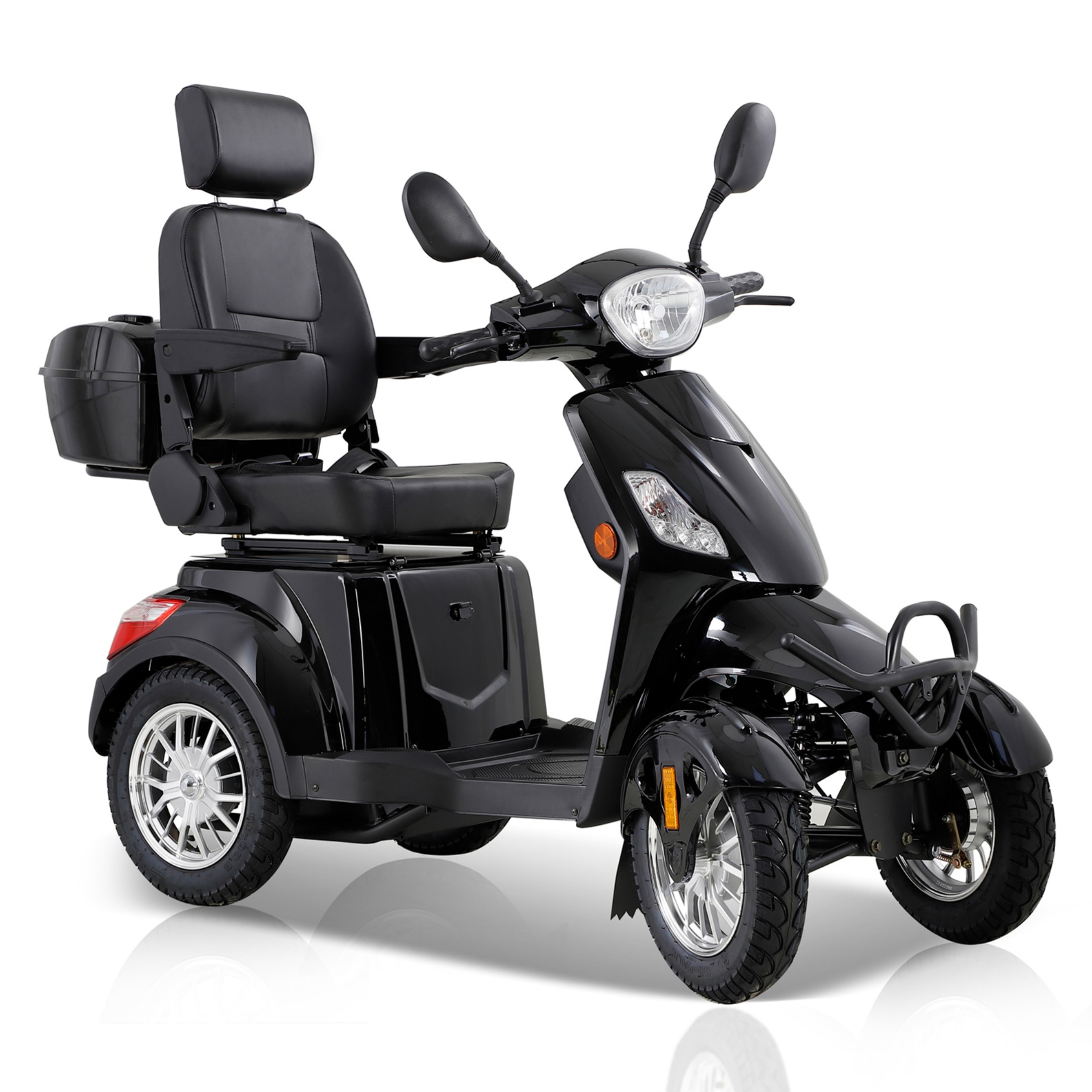 QEEKA Mobility Scooters,Heavy Duty 4 Wheel for Seniors & Adults 500lbs Capacity - Electric Powered Chair,800W,Red