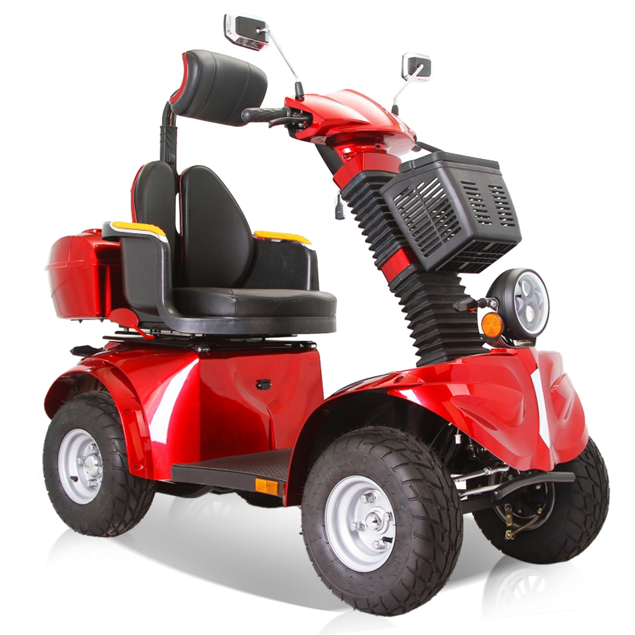 QEEKA Heavy Duty 4 Wheel Mobility Scooters,1000W All Terrain for Seniors & Adults,600 lbs Capacity,Red