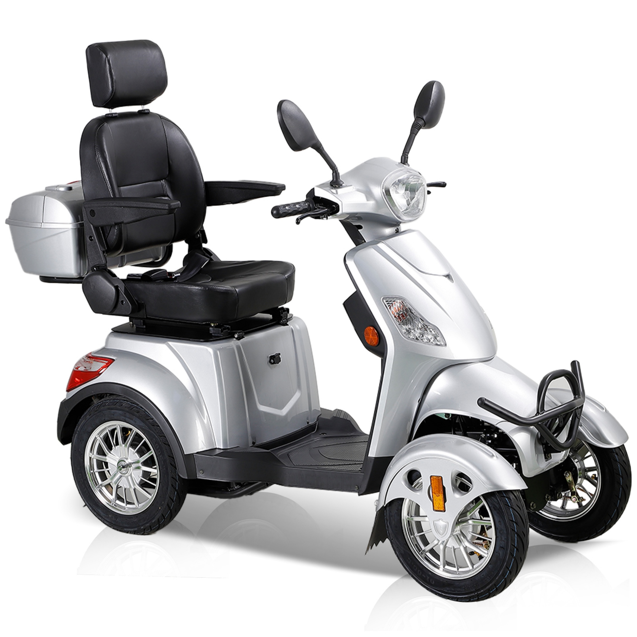 QEEKA Mobility Scooters,Heavy Duty 4 Wheel for Seniors & Adults 500lbs Capacity - Electric Powered Chair,800W,Red