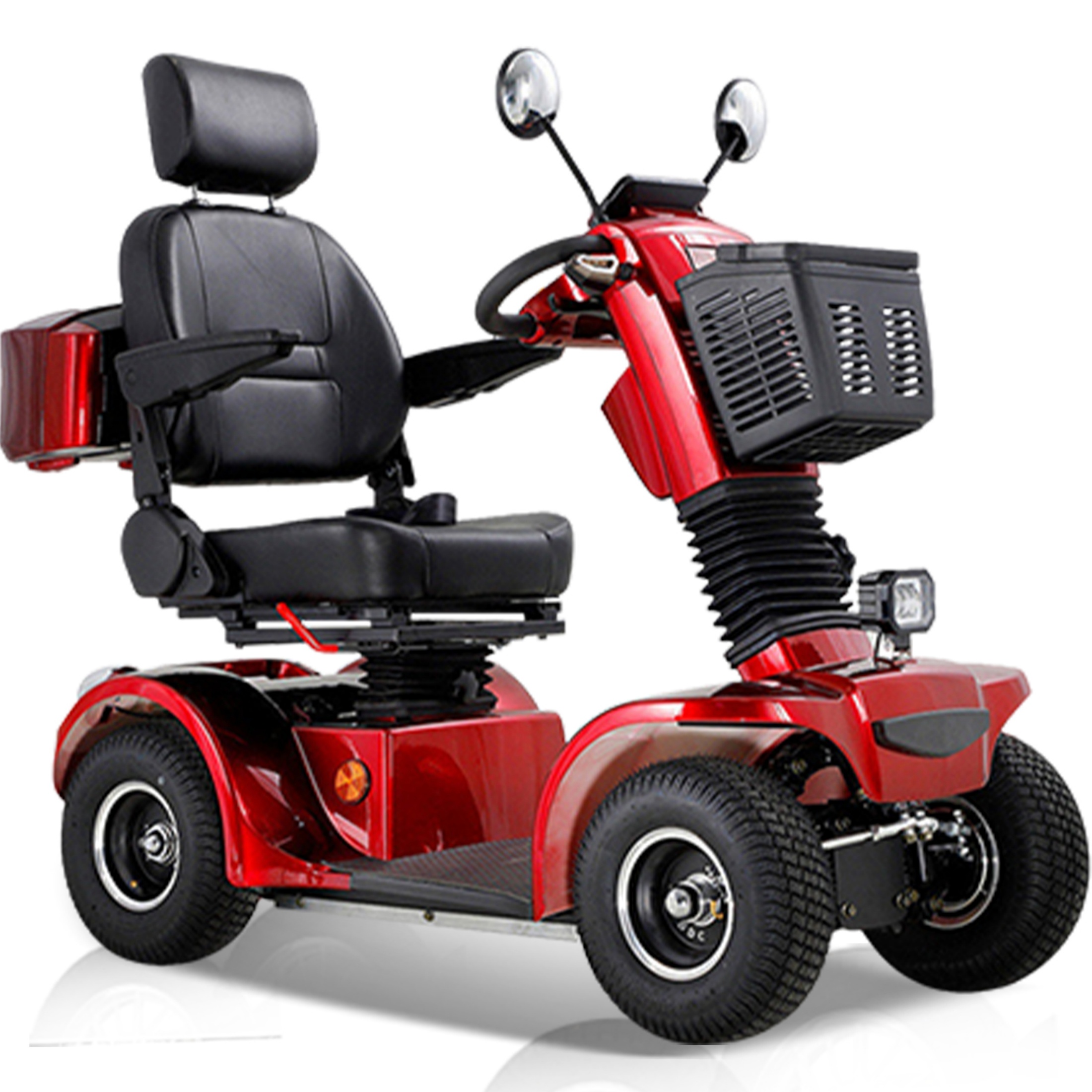 Xlluproid Heavy Duty 4 Wheel Mobility Scooter for Seniors & Adults,500lbs Capacity,800W 10MPH All Terrain Scooter with 31 Miles Range,3-Speed,USB Port,Remote Key & Adjustable Seat