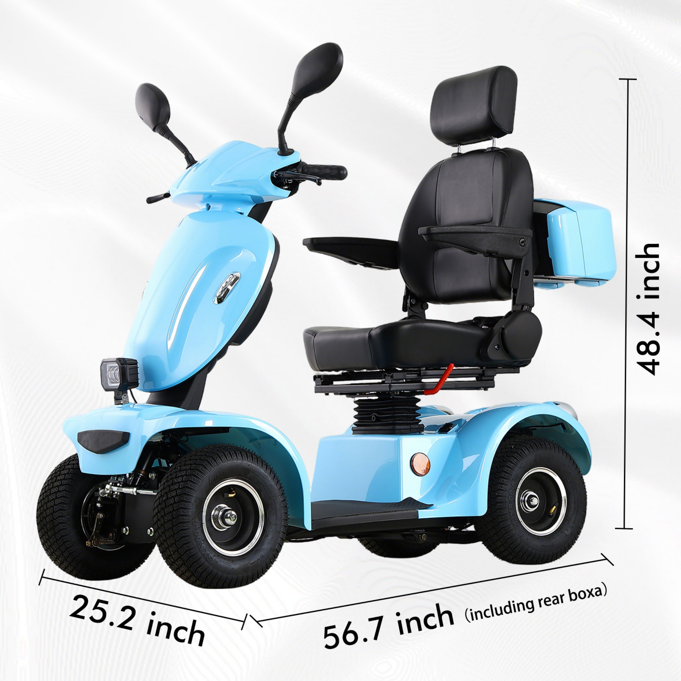 QEEKA Heavy Duty 4 Wheel Electric Mobility Scooter for Seniors & Adults,All Terrain,1000W Brushless Motor,33 Miles Long Range