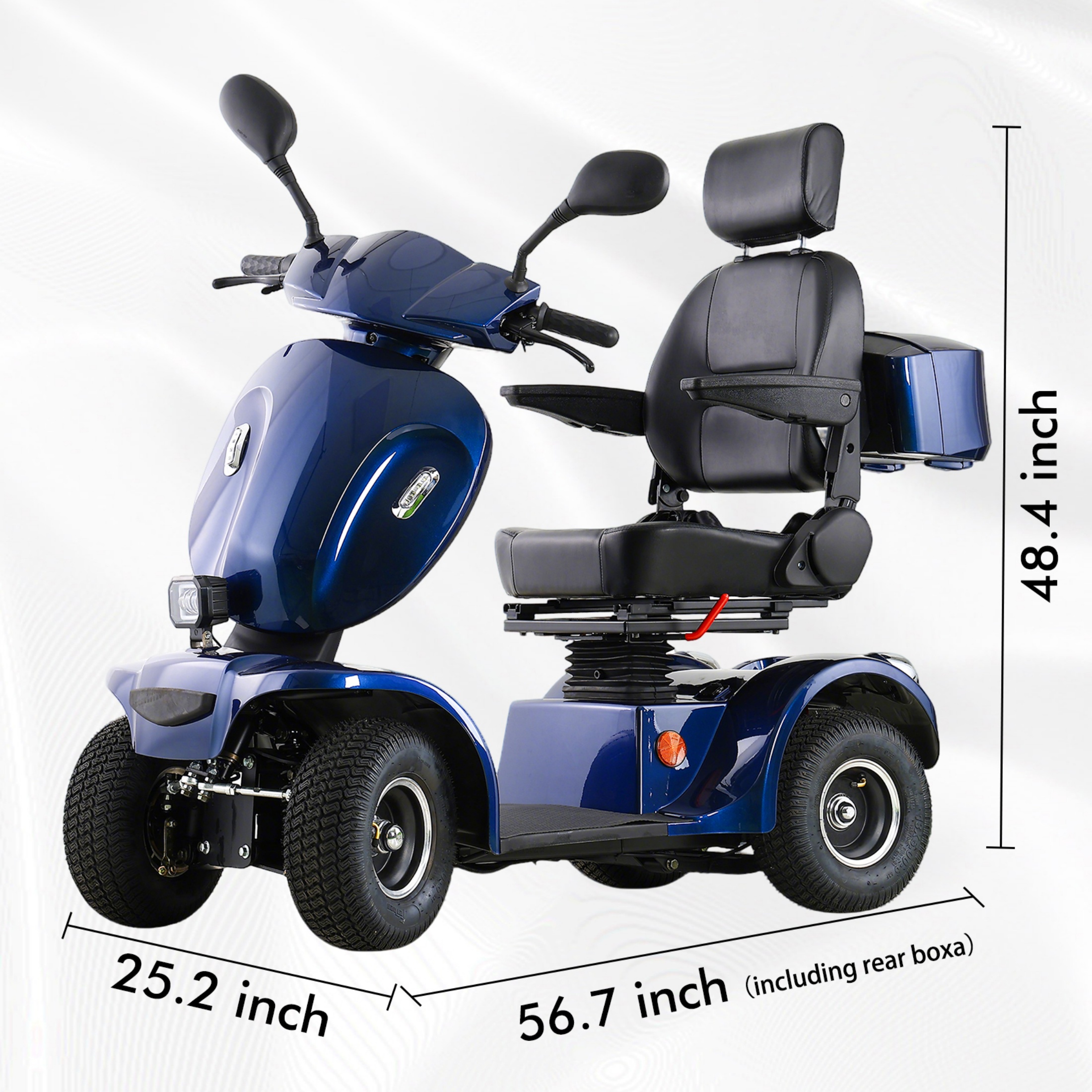 QEEKA Heavy Duty 4 Wheel Electric Mobility Scooter for Seniors & Adults,All Terrain,1000W Brushless Motor,33 Miles Long Range