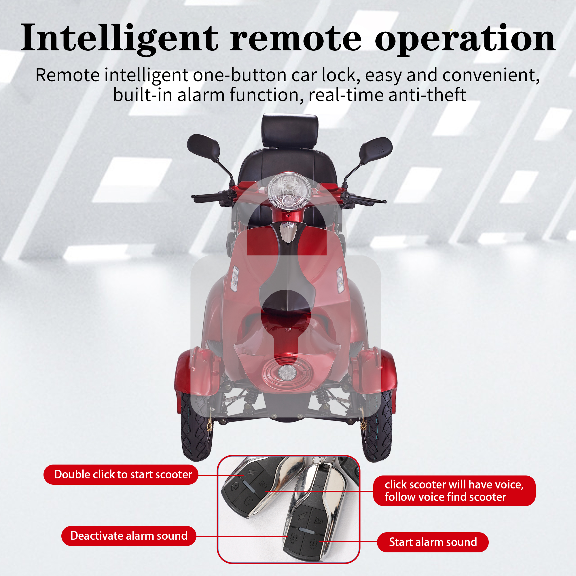 Xlluproid 4-Wheel Heavy Duty Mobility Scooter for Adults & Seniors - 800W Motor,Adjustable Seat,Remote Key & Locking Rear Storage Box