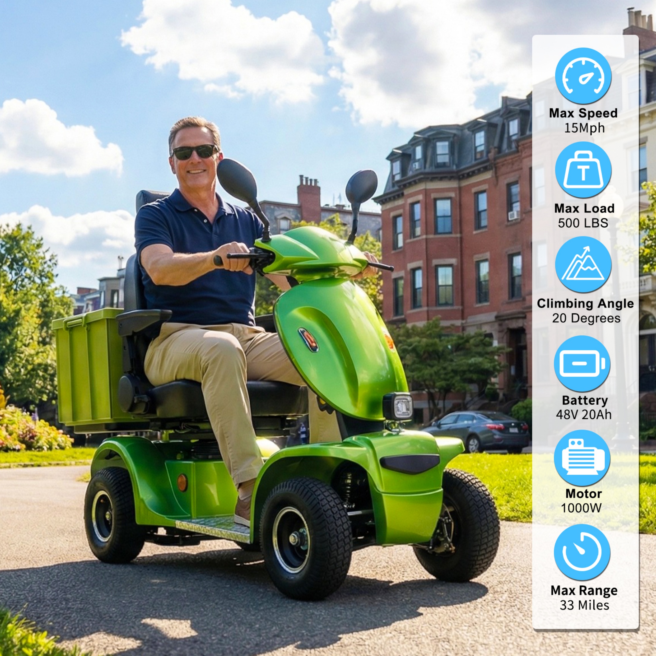 Xlluproid Mobility Scooters for Seniors & All Terrain Heavy Duty Travel Scooter