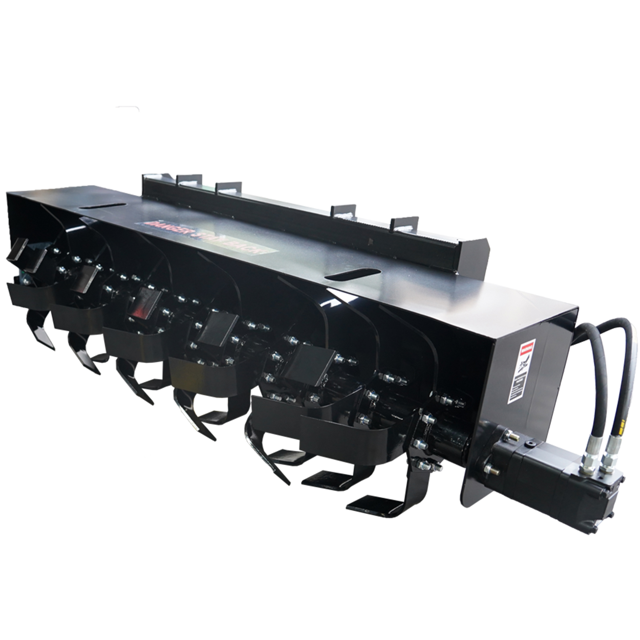 Landy 72" Skid Steer Soil Cultivator & Roto Tiller - 4" Cut Depth, Bi-Directional Rotation - Light Duty Garden Tilling Attachment