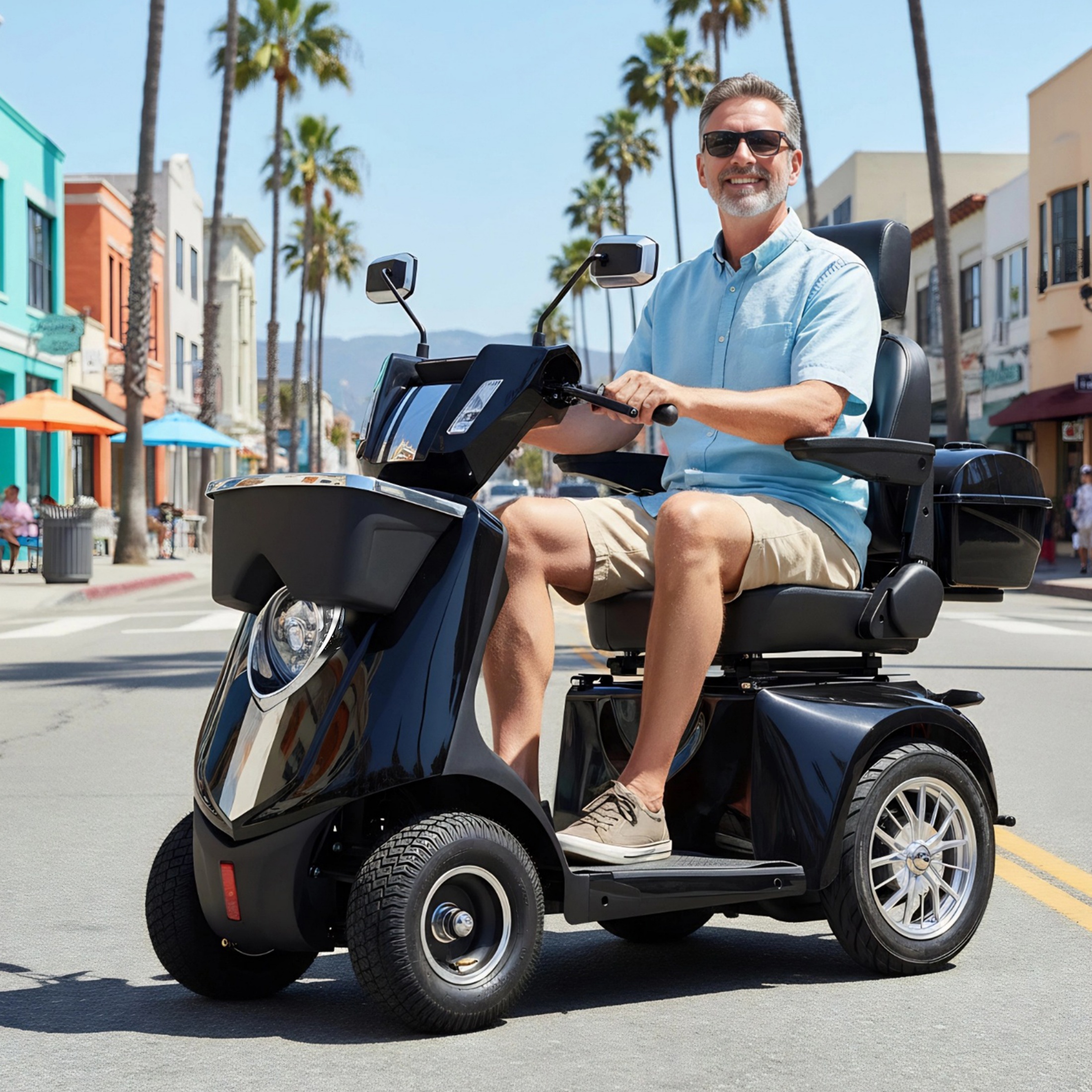 Xlluproid 1000W Heavy-Duty 4 Wheel Mobility Scooter - 500LBS Capacity All Terrain Electric Cart for Seniors,Adults