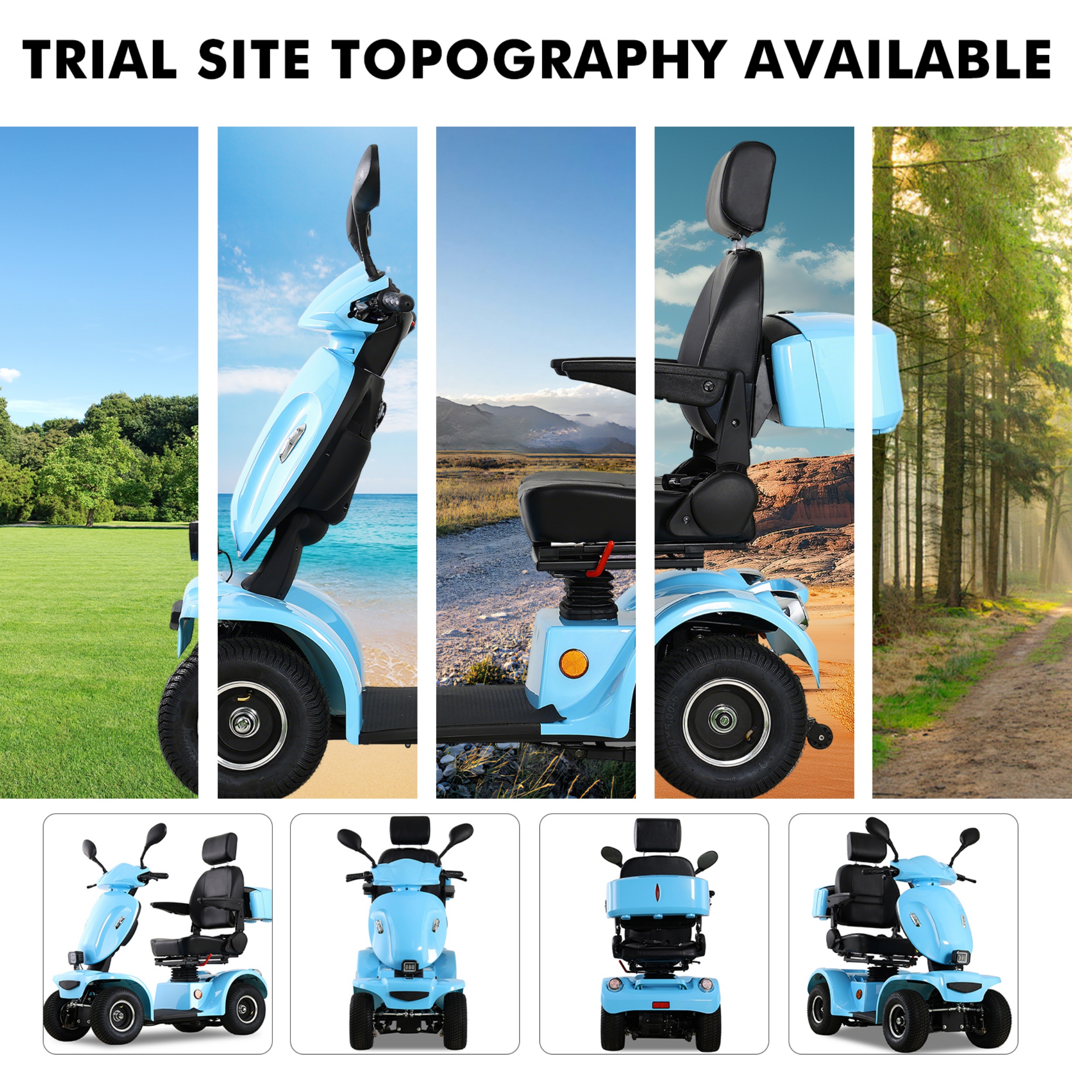 QEEKA Heavy Duty 4 Wheel Electric Mobility Scooter for Seniors & Adults,All Terrain,1000W Brushless Motor,33 Miles Long Range