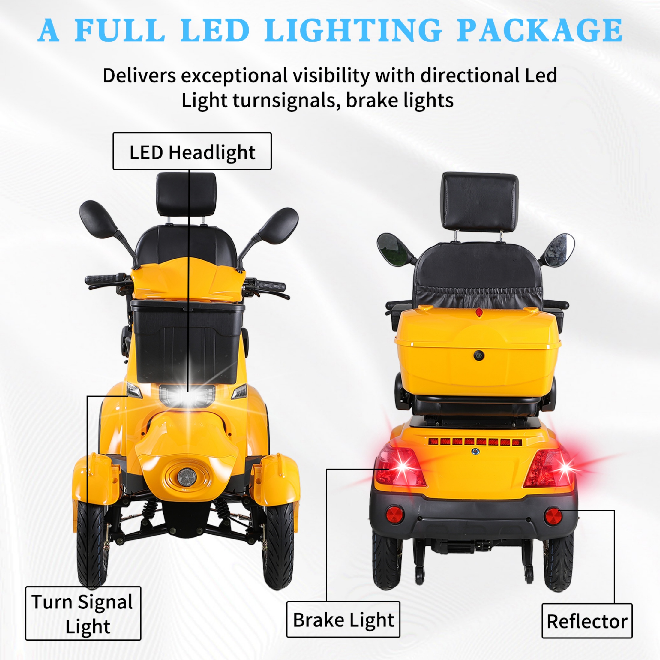      Visit the QeeKa Store QEEKA All Terrain Mobility Scooter,500lbs Capacity - 800W,Handicap Scooter for Seniors & Adults,Yellow