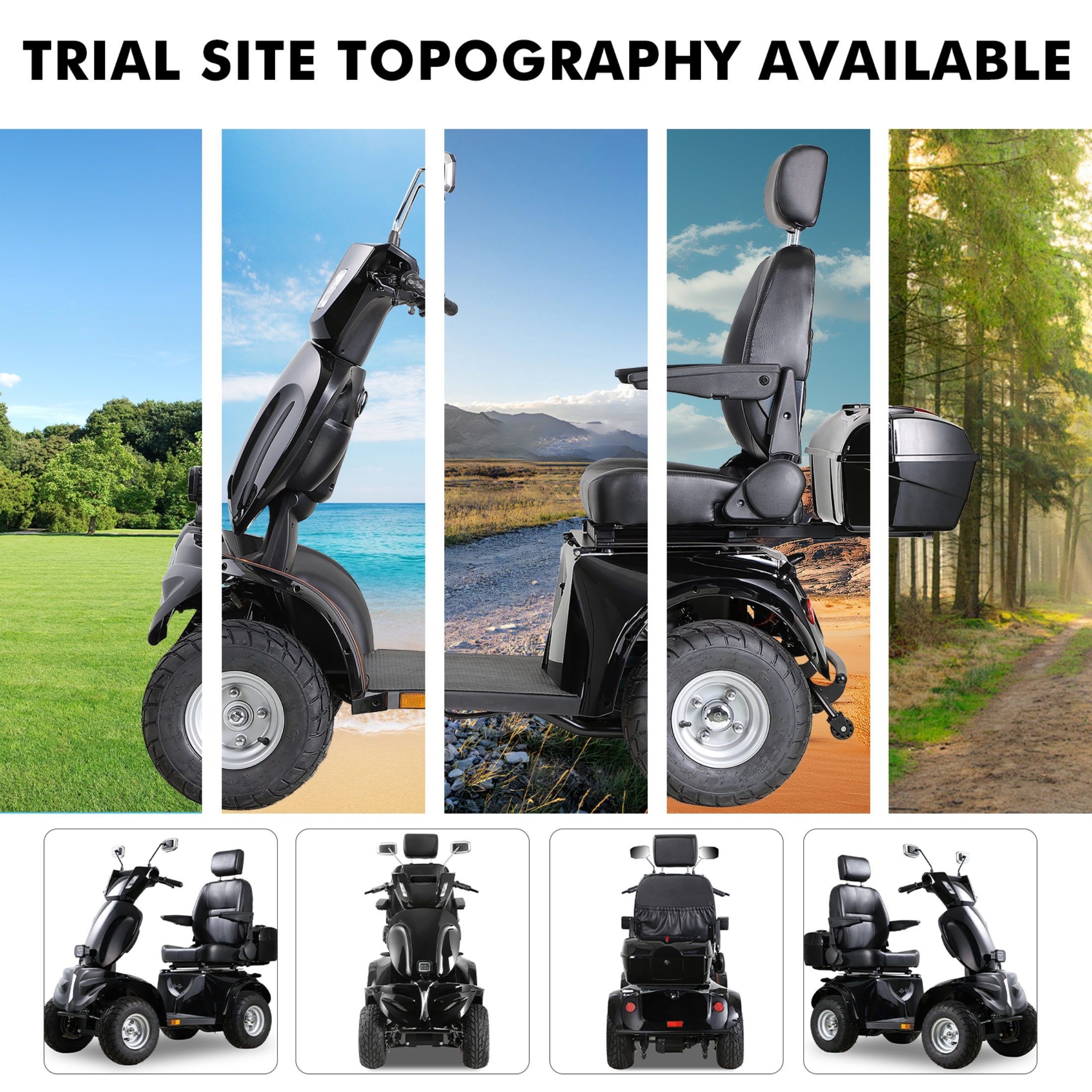 Xlluproid Mobility Scooters,2 Seater Electric Scooter Mobility Scooter for Adults& Seniors 1000W,Heavy-Duty 4 Wheel ,Adjustable Seat 500lbs Capacity,Black
