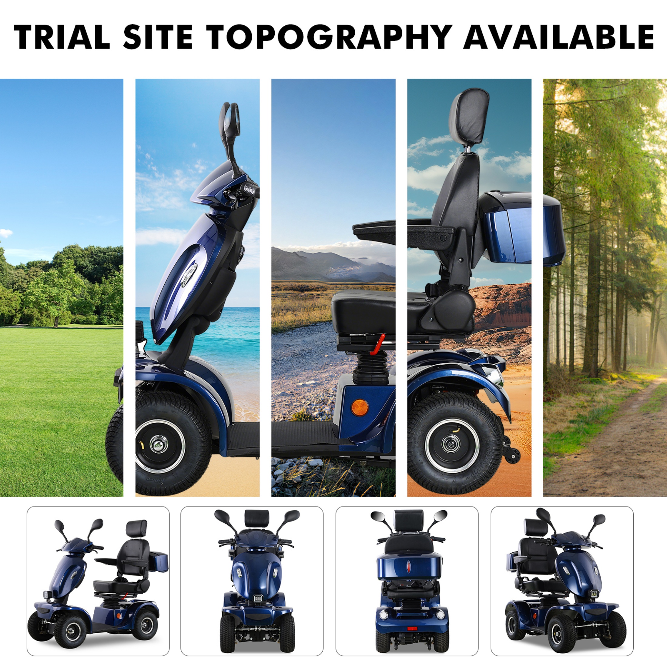 QEEKA Heavy Duty 4 Wheel Electric Mobility Scooter for Seniors & Adults,All Terrain,1000W Brushless Motor,33 Miles Long Range