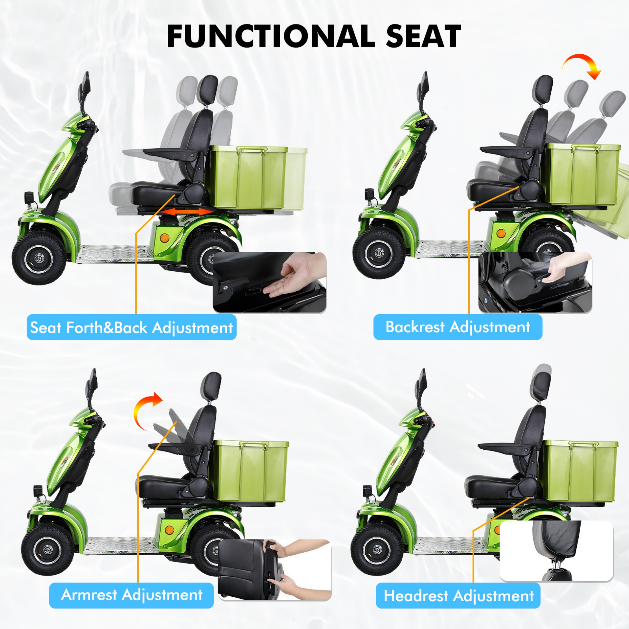 Xlluproid Mobility Scooters for Seniors & All Terrain Heavy Duty Travel Scooter