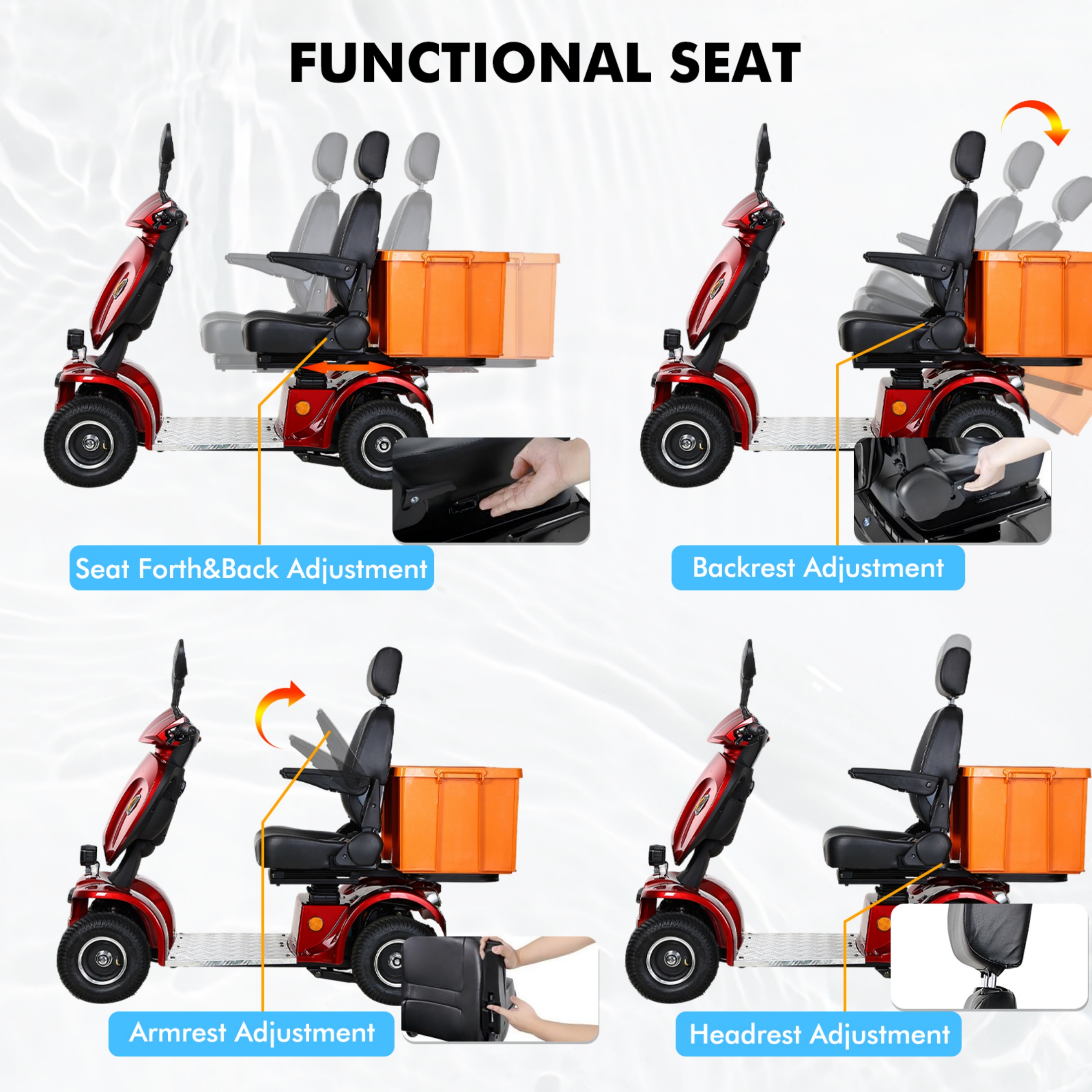 Xlluproid Mobility Scooters for Seniors & All Terrain Heavy Duty Travel Scooter