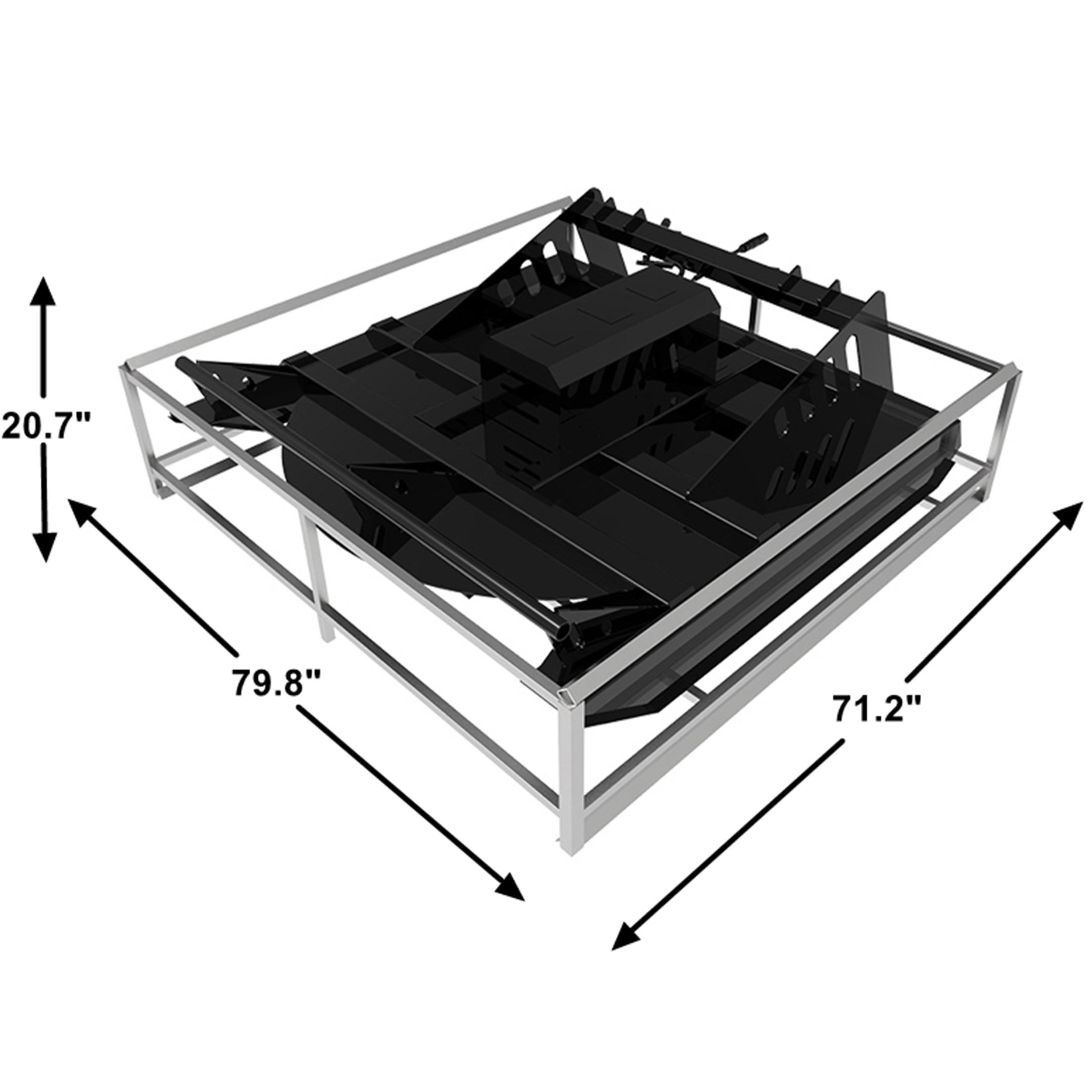 Landy 72" Hydraulic Direct Drive Motor Heavy Duty Brush Mower Cutter