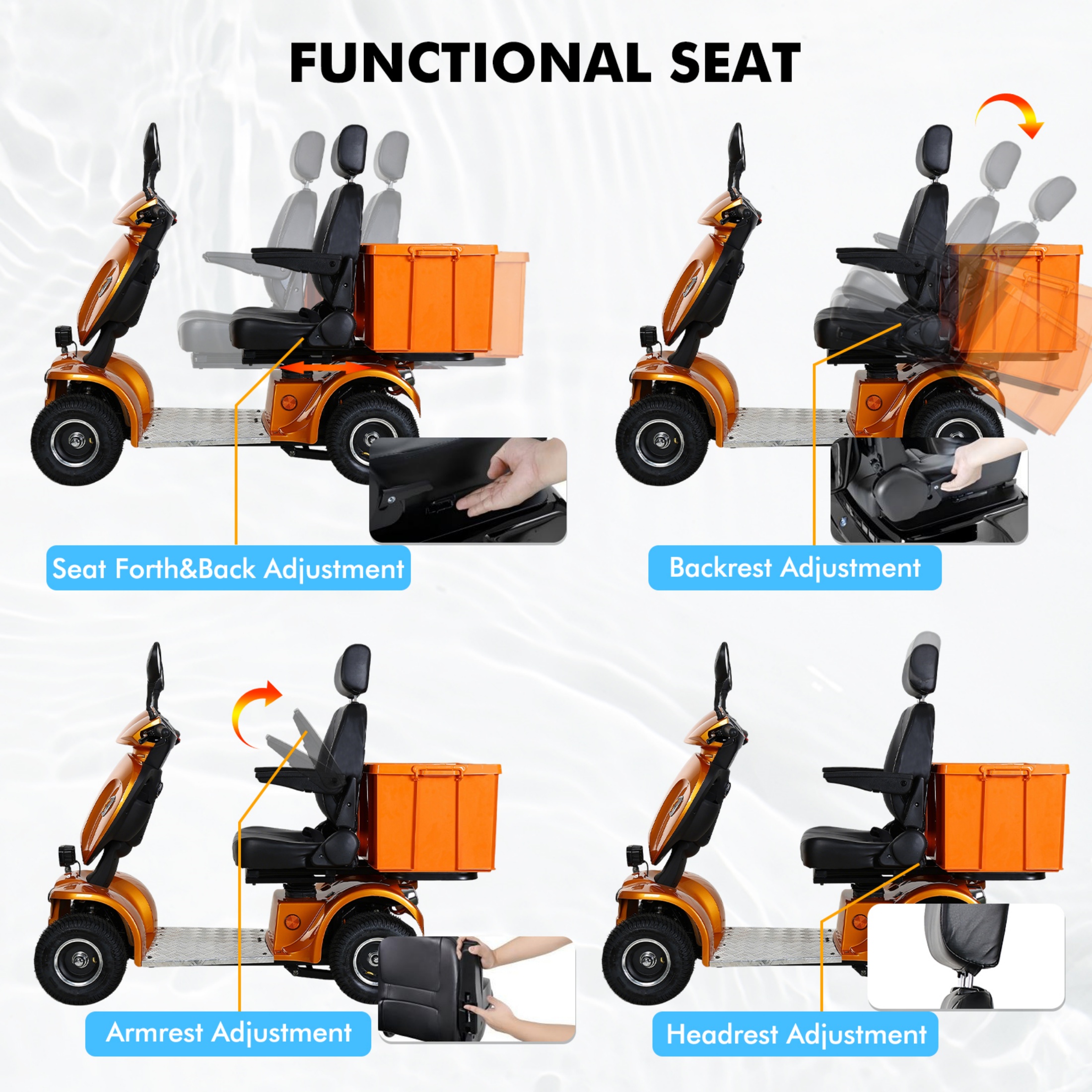 Xlluproid Mobility Scooters for Seniors & All Terrain Heavy Duty Travel Scooter