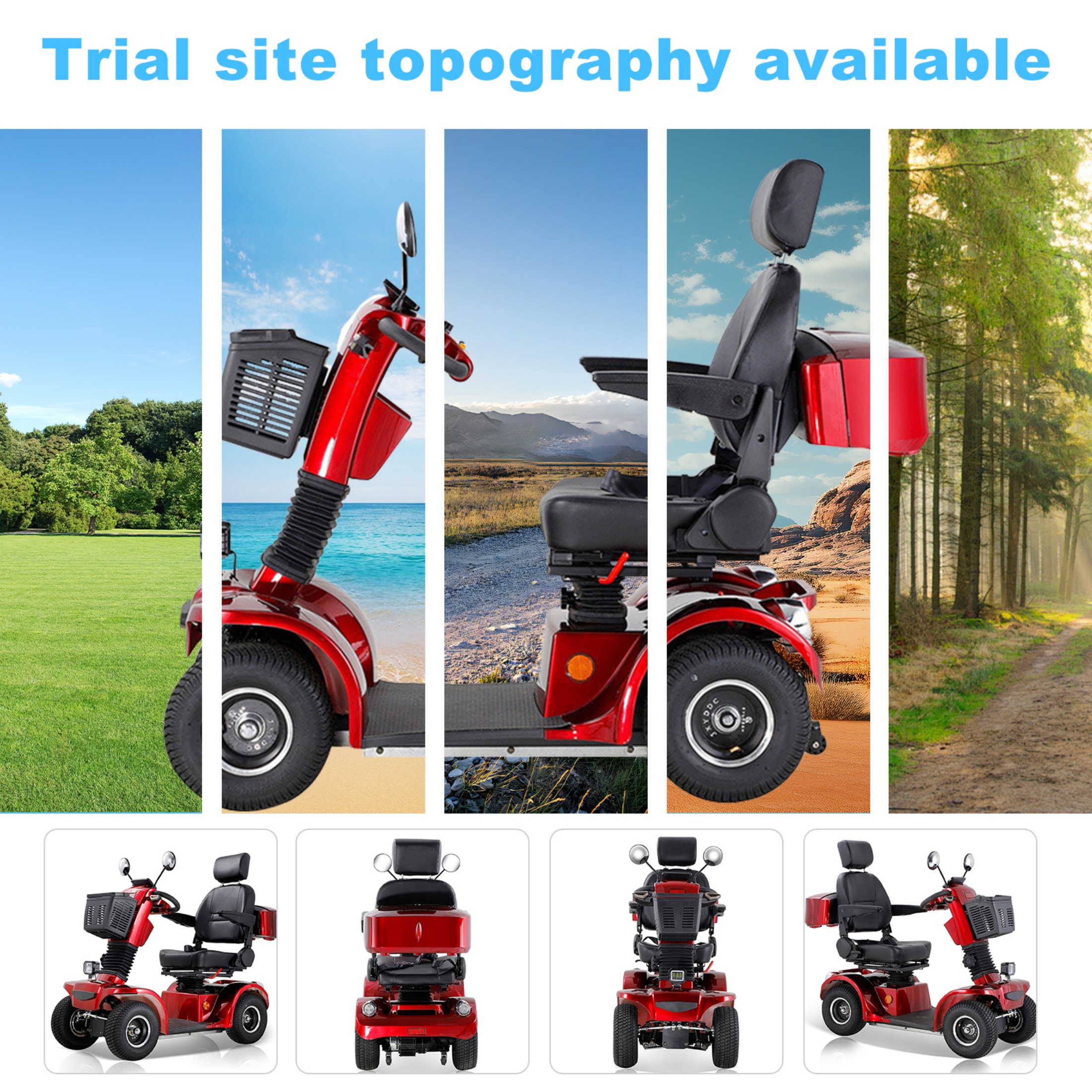 Xlluproid Heavy Duty 4 Wheel Mobility Scooter for Seniors & Adults,500lbs Capacity,800W 10MPH All Terrain Scooter with 31 Miles Range,3-Speed,USB Port,Remote Key & Adjustable Seat