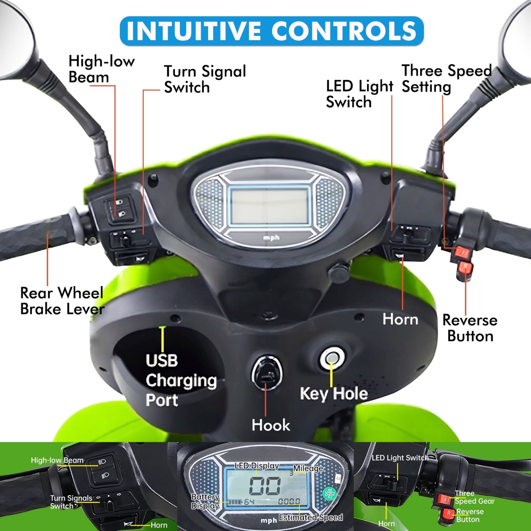 Xlluproid Mobility Scooters for Seniors & All Terrain Heavy Duty Travel Scooter