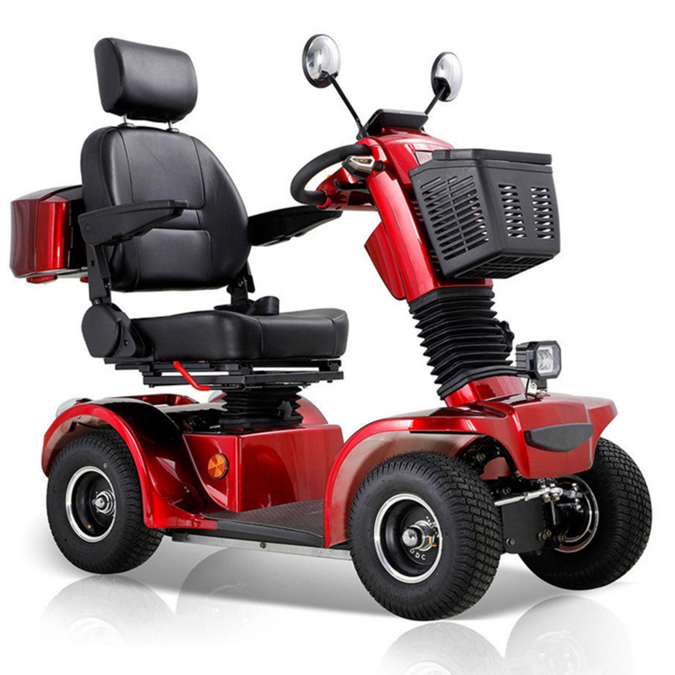 QEEKA Mobility Scooter,4 Wheels Mobility Scooter for Adults Seniors, Electric Folding Wheelchair Device for Travel,3-Speed Travel Long