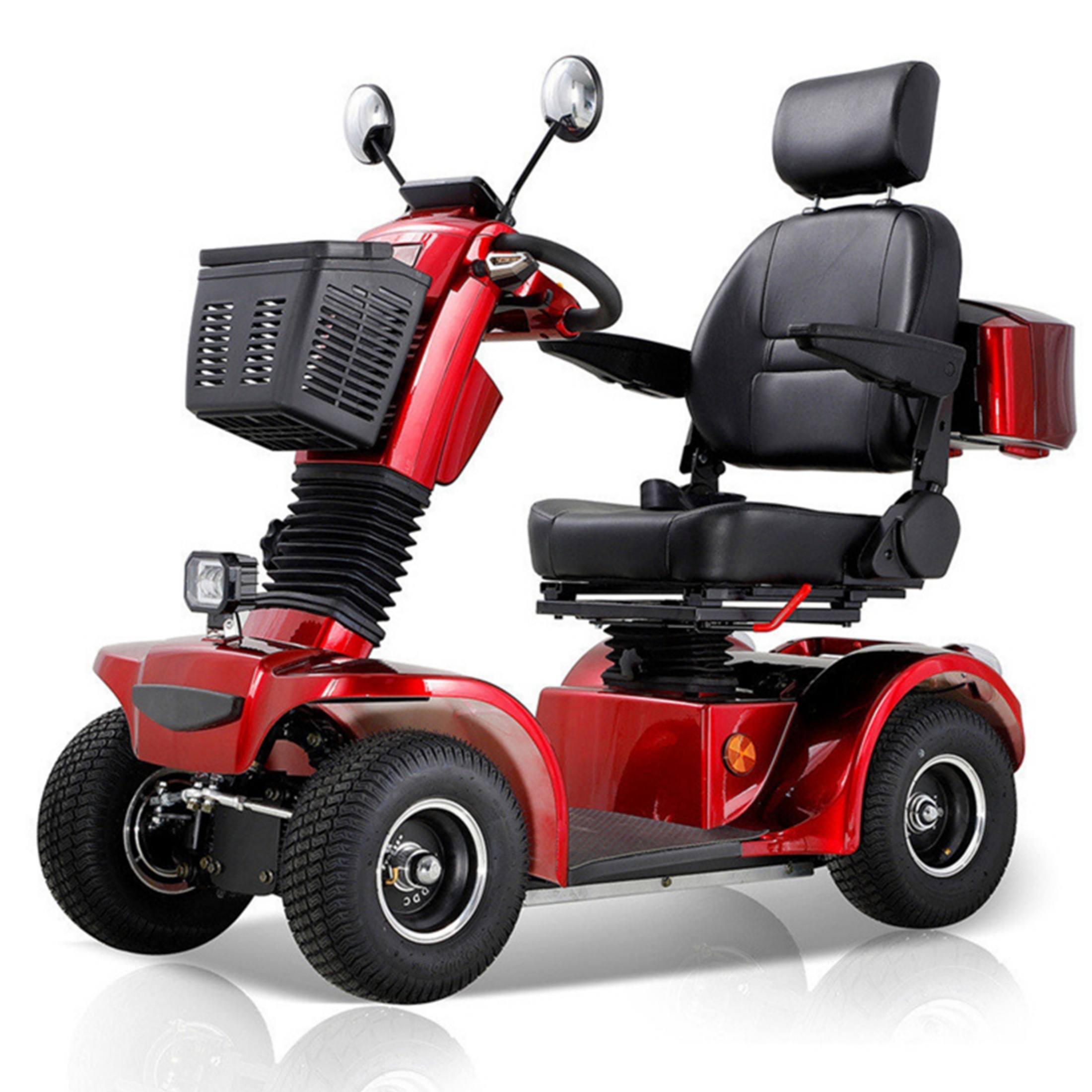 Xlluproid Heavy Duty 4 Wheel Mobility Scooter for Seniors & Adults,500lbs Capacity,800W 10MPH All Terrain Scooter with 31 Miles Range,3-Speed,USB Port,Remote Key & Adjustable Seat