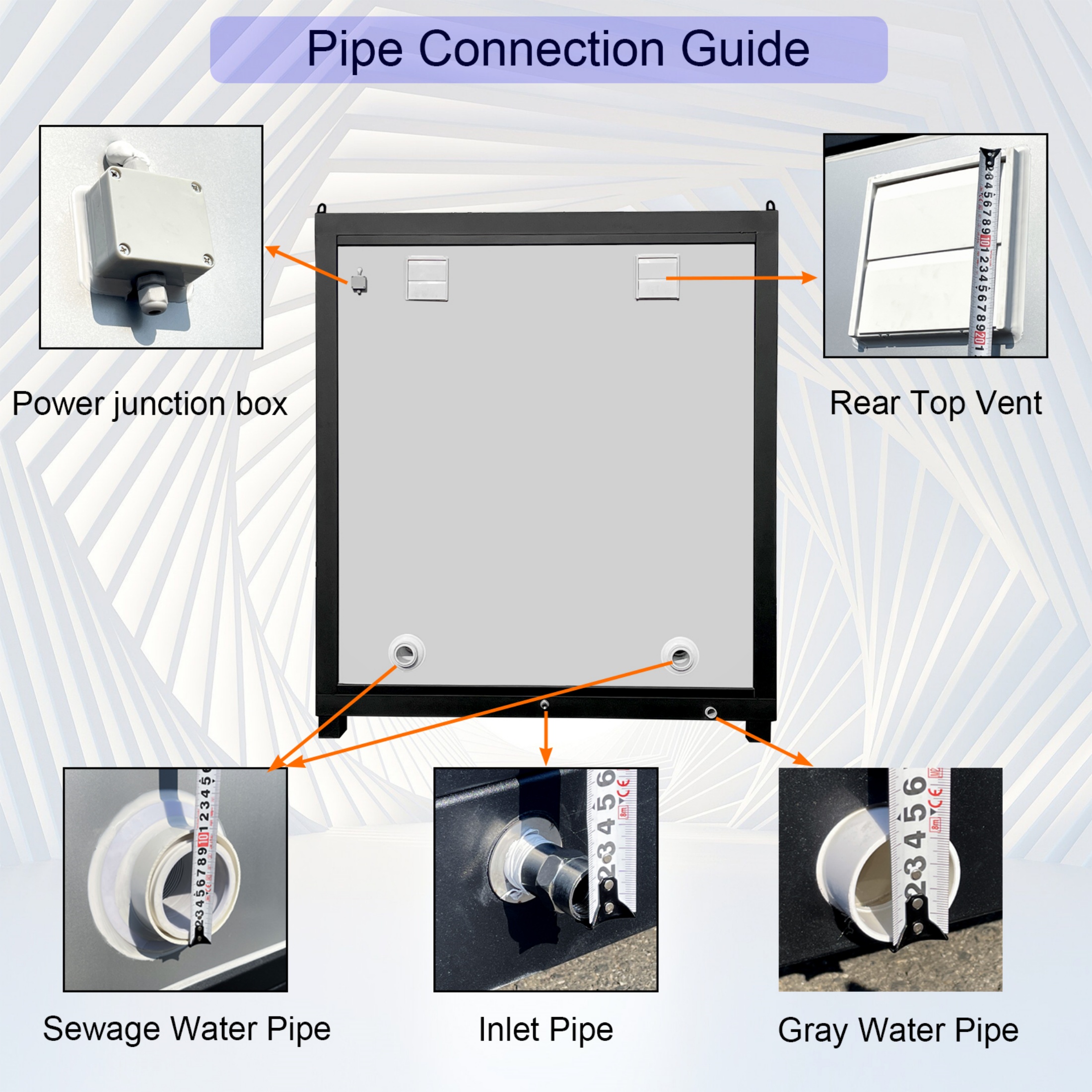 CTOSPOATO 2-Person Portable Toilet Cabin - Outdoor Restroom w/ Light, Sink & Vent Fan, Mobile for Events